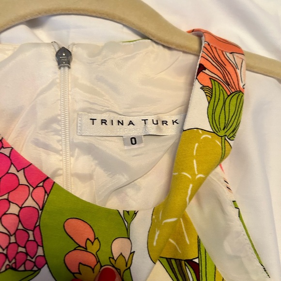 Trina Turk mod floral dress size 0 - Picture 3 of 3
